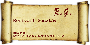 Rosivall Gusztáv névjegykártya
