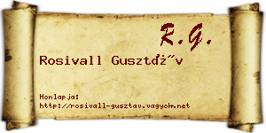 Rosivall Gusztáv névjegykártya