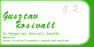 gusztav rosivall business card